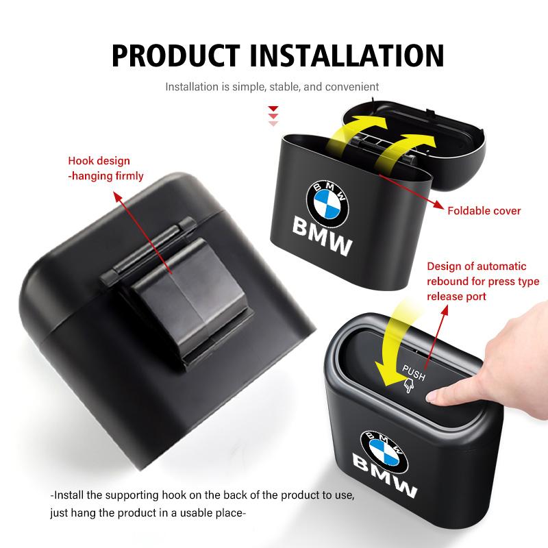 Universal Car Trash Can Storage Multifunctional Garbage Case For BMW M 1 3 4 5 6 7 Series M3 M6 F01 F02E34 E36 E70 F10 X6 X1 FD8