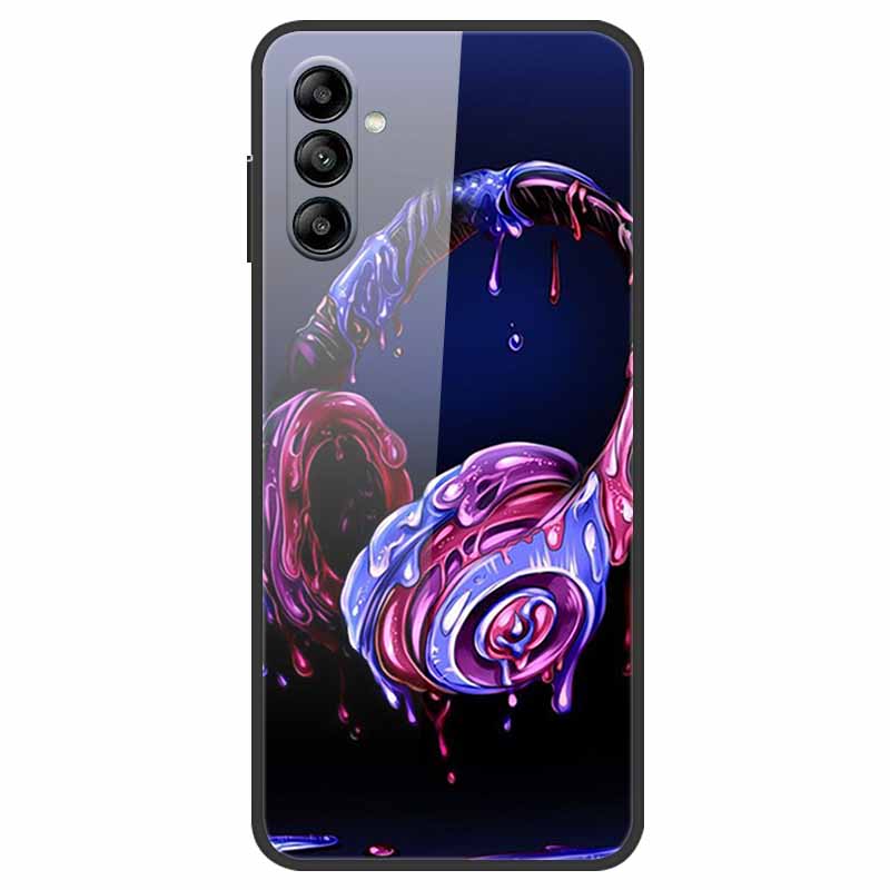 Для Samsung A14 A34 A54 5G Чехол из закаленного стекла Роскошная задняя крышка Жесткие чехлы для Samsung Galaxy A54 A34 A14 Защитный милый чехол
