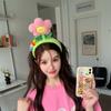 Bean Sprout Flowers Headband Cartoon Plush Flower Hair Hoop Cute   Daily