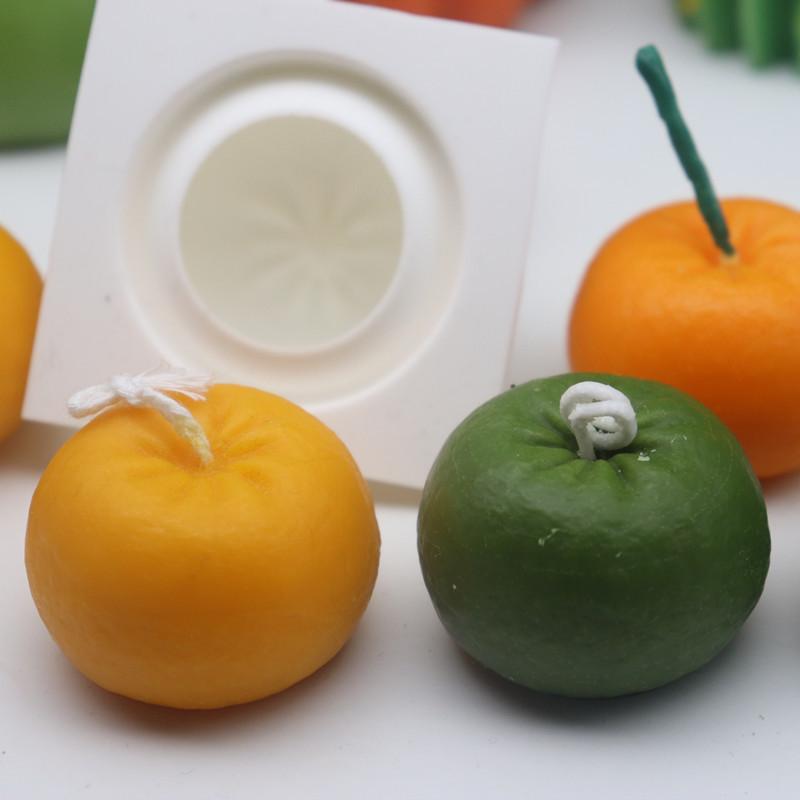 3D Creative Shape Orange Silicone Molds Soap Mold DIY Fruit Cake Aromatherapy Candle Baking Art Mold Dessert Mousse Accessories