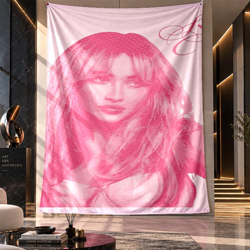 Wall Hanging Tapestry,Sabrina Carpenter Printed Fabric Backdrop For Dorm Room Party Decoration