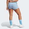 adidas Оригинальные шорты-трилистники с короткими обтягивающими логотипами и принтом, тонкие стандартные женские шорты небесно-голубого цвета IC8530