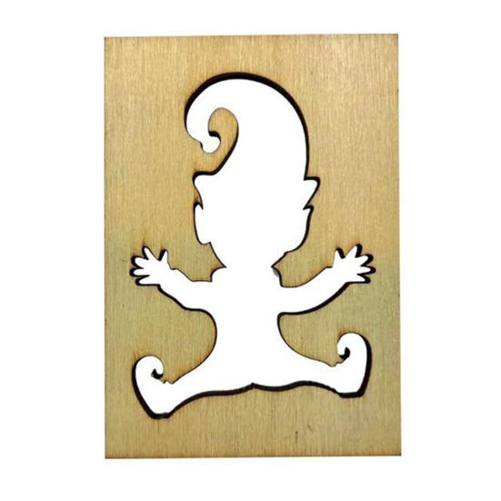 Рождественский декор Трафареты Деревянный гном Шаблон следа Многоразовые DIY Снег Живопись Гном Трафареты