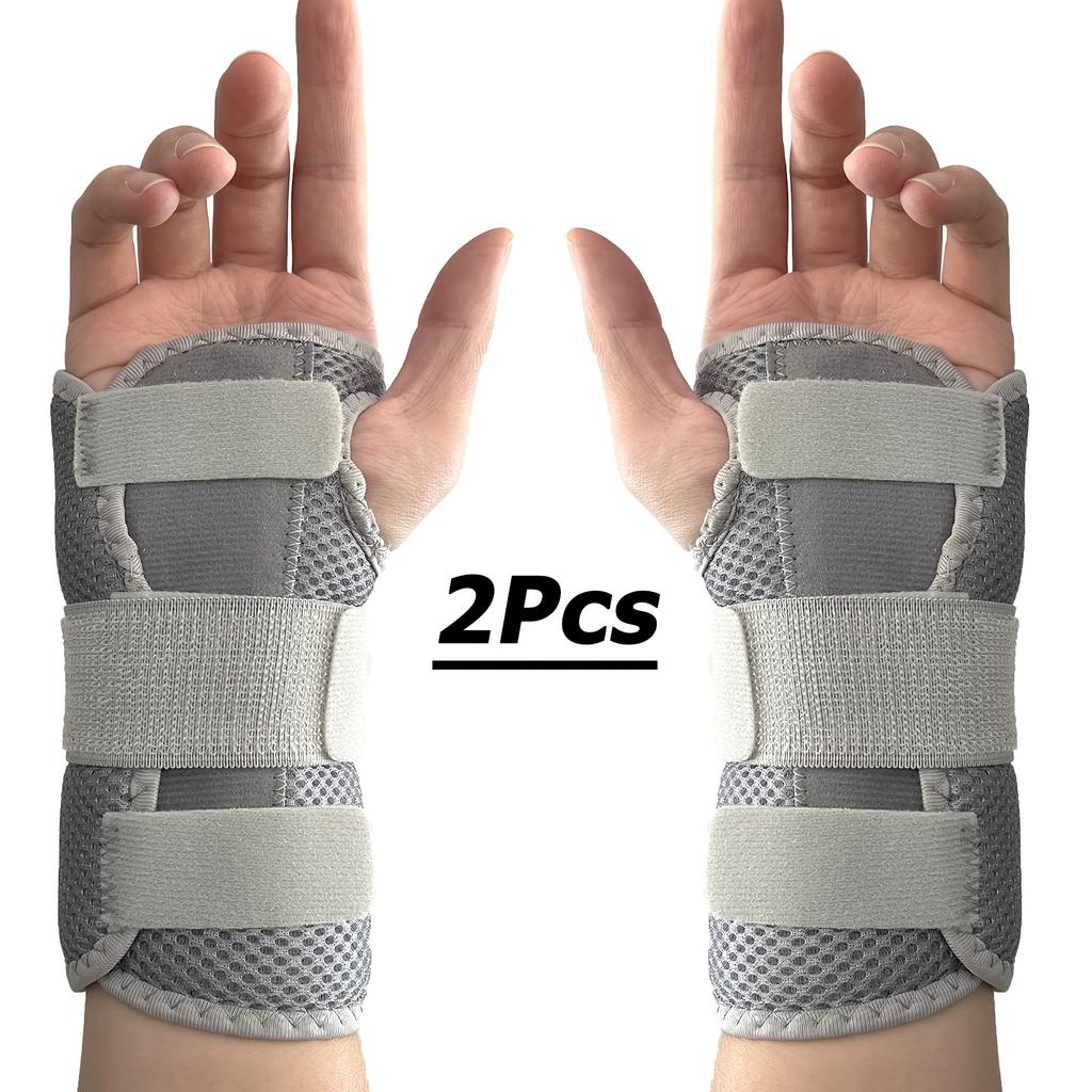 1 ПАРА Регулируемый фиксатор запястья с двойной пластиковой поддержкой - Дышащий нейлоновый спортивный фиксатор запястья для ежедневного использования | Дышащий комфорт | Надежная посадка