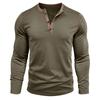 2025 Весна Высокое Качество Мужская Футболка Хенли Мужские Деловые Повседневные Топы Футболки Мужские Однотонные Футболки С Воротником Генри Мужские Блузки Топы