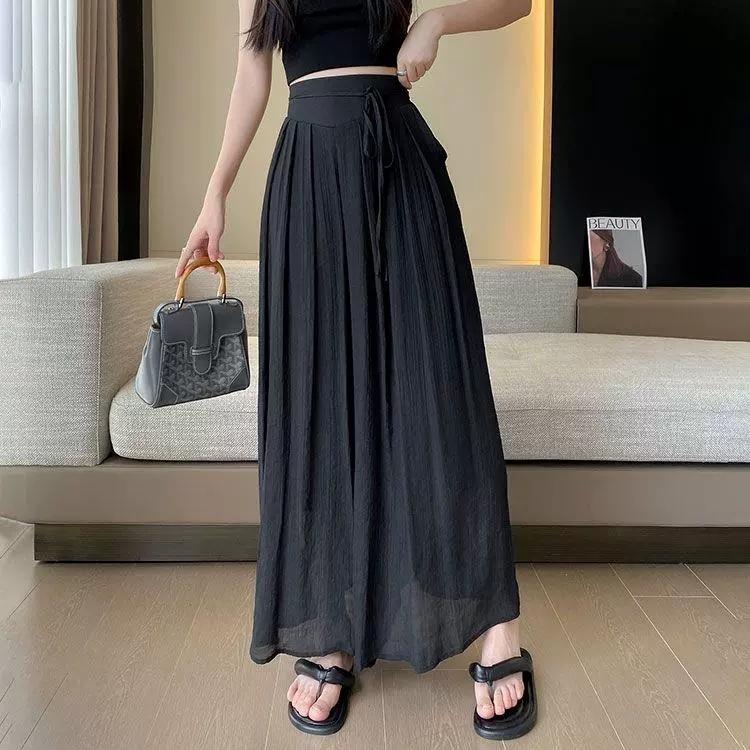 Женская шифоновая летняя одежда Y2K, юбки, брюки, пышное платье, широкие мешковатые брюки, брюки в корейском стиле, женская одежда 2023 г.