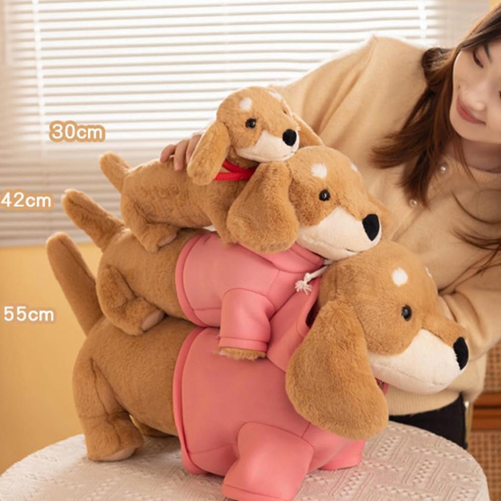 Dachshund Stuffed Dog Body Soft To the Super Photo for Sleeping Pillow, Lifelike, Fluffy, Touch, Children's Day, Soft, Cute, Moe, Co-sleeping,