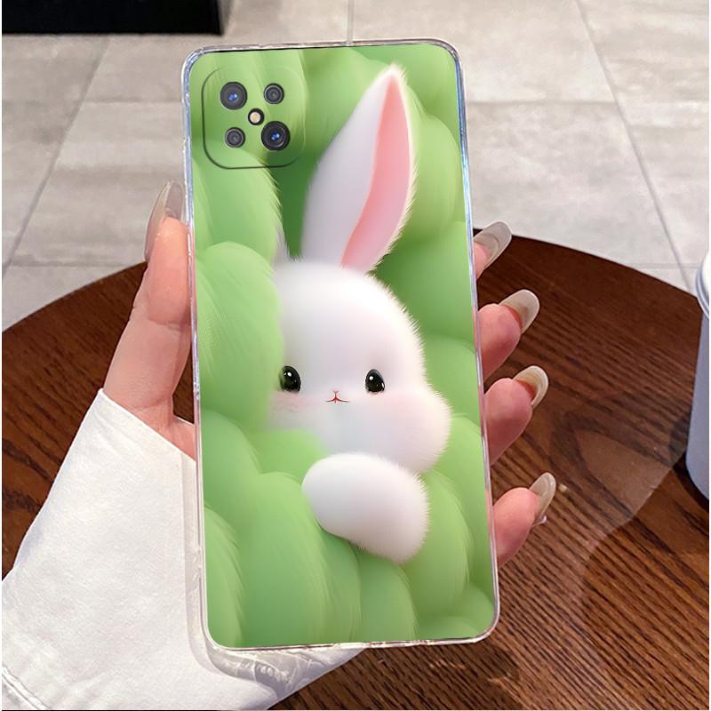 Чехол для Oppo Reno 4Z 5G CPH2065 A92s Роскошный Милый Заяц с Сердечком Забавный Прозрачный Мягкий ТПУ Силиконовая Задняя Крышка Чехол для Телефона Oppo Reno4 Z 5G