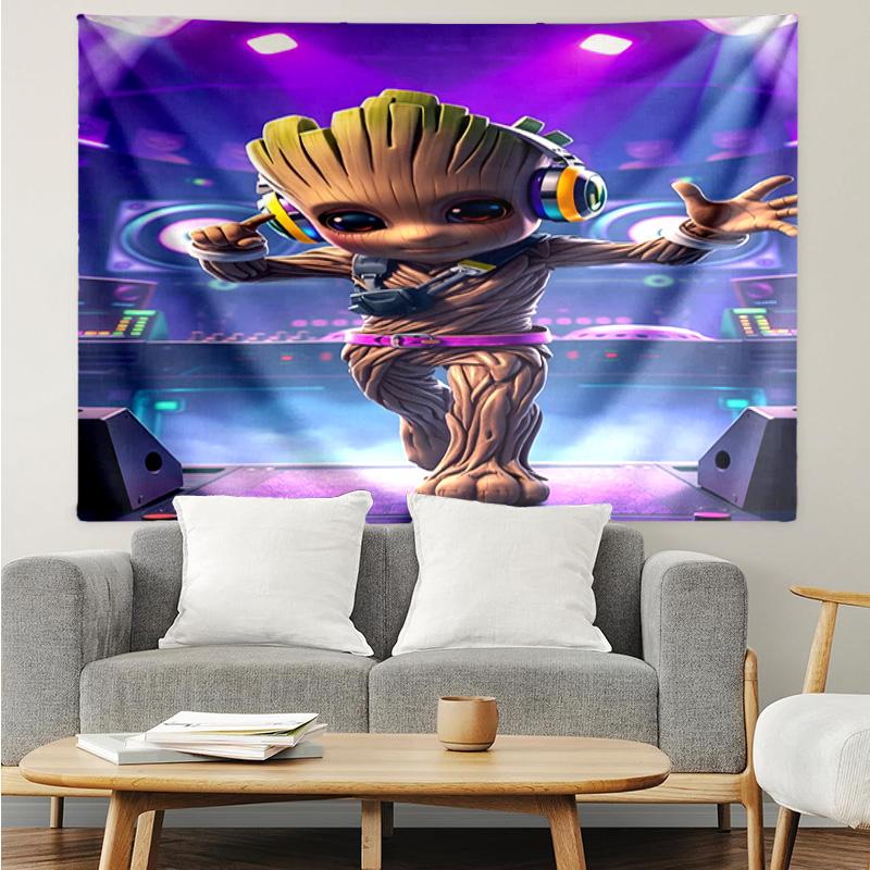 1PC Gr-oot Valentine's Day Tapestry Accessories Playroom Tapestry, for Bedroom,Livingroom, dormitory Room Wall Decor Fan Birthday Gifts