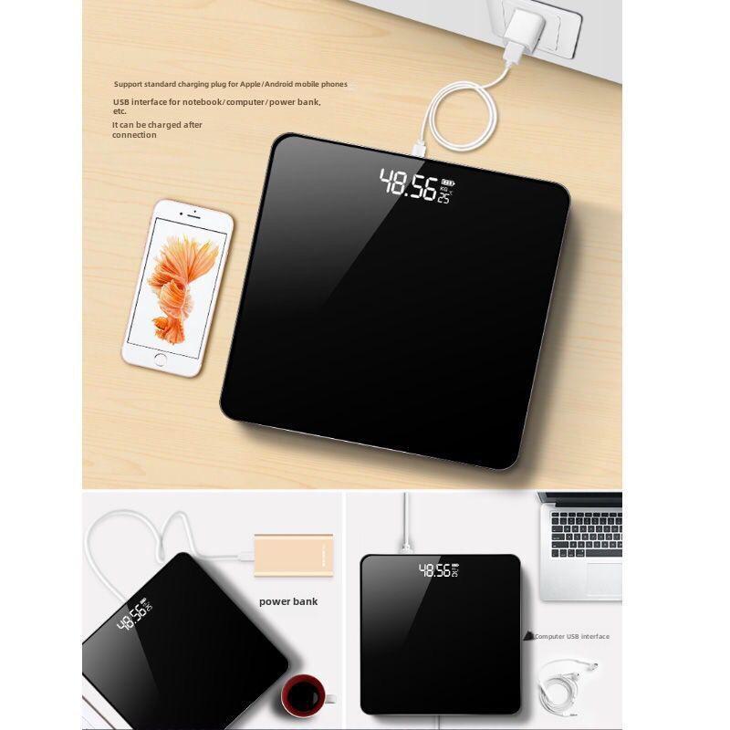 Перезаряжаемые Bluetooth-весы для измерения жира в организме: Точное электронное взвешивание для взрослых в домашних условиях