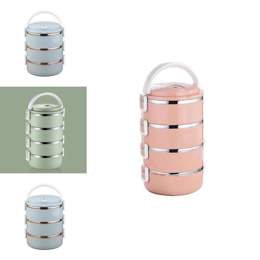 Контейнер для хранения продуктов из нержавеющей стали с модульными слоями для организации ежедневного питания