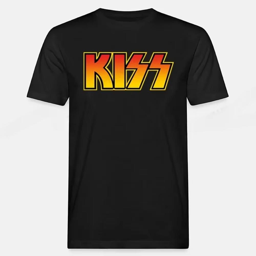 2025 Футболка с винтажным принтом группы Kiss, модная футболка, хип-хоп топ, футболка мужская и женская одинаковая, camisetas hombre, топы, рок-группа