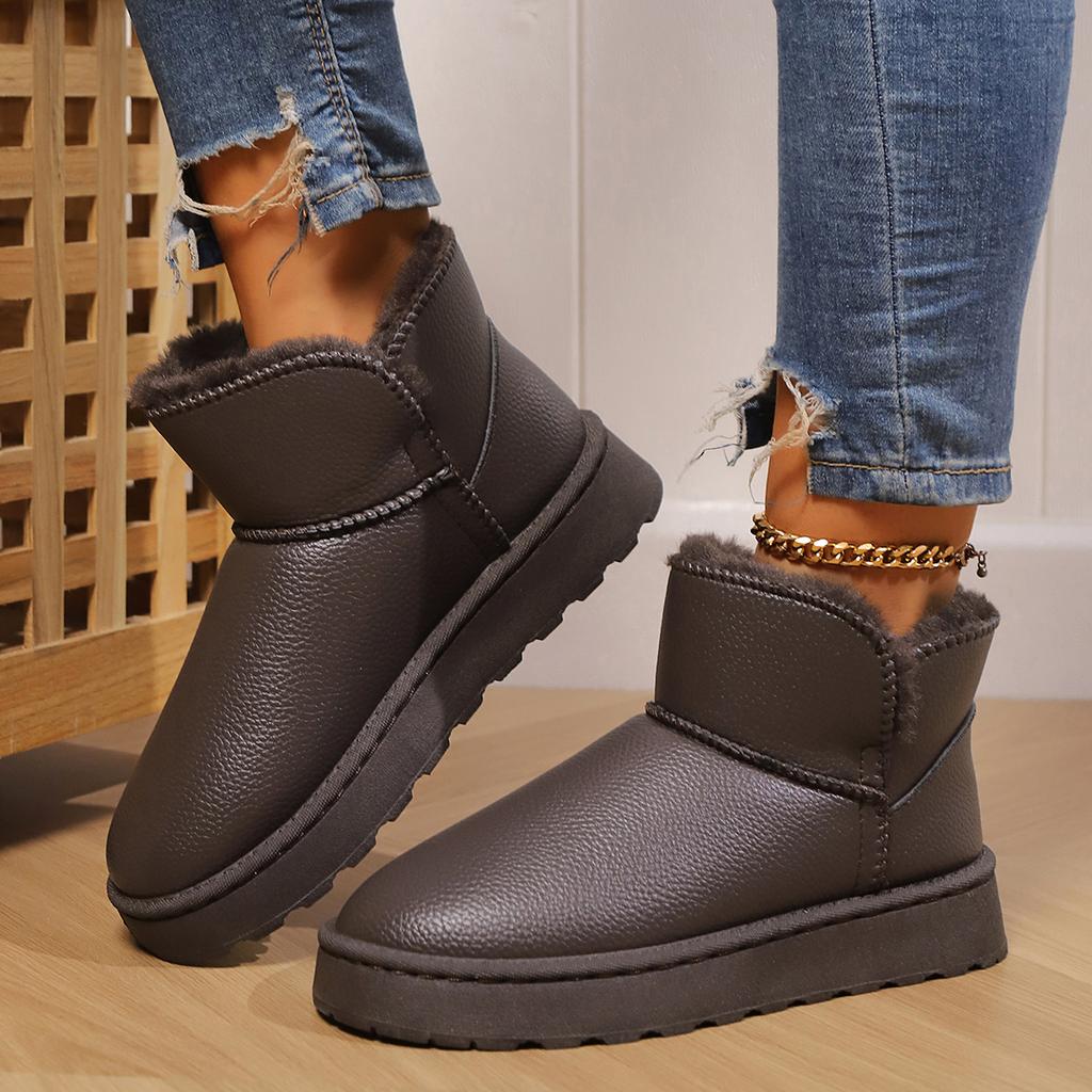 Модные женские ботинки на плоской подошве 2024 года, зимние ботинки на толстой подошве, повседневные теплые ботинки из хлопка, модные домашние короткие женские ботинки