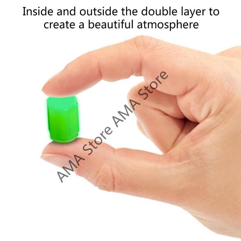 20 шт. Светящиеся колпачки вентилей автомобильных шин Флуоресцентные Ночные Светящиеся Декор Мотоцикл Велосипед Колесо Ниппель Пылезащитные Колпачки штоков вентилей шин