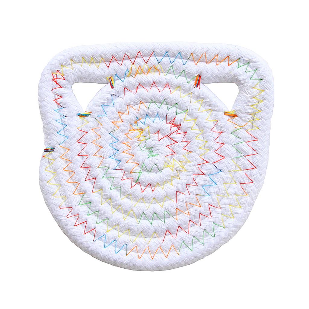 Yarn Braided Cute Cat Ears Placemats Non-Slip, Heat- Resistant For Dining Table