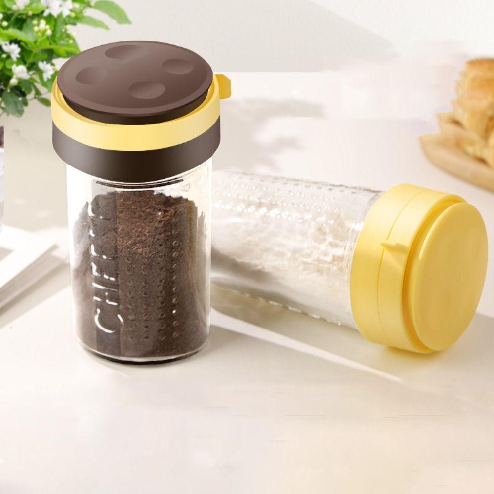 Rotatable Lid Grated Cheese Bottle Dustproof Barbecue Seasoning Jar Cheese Sprinkler Cumin Powder