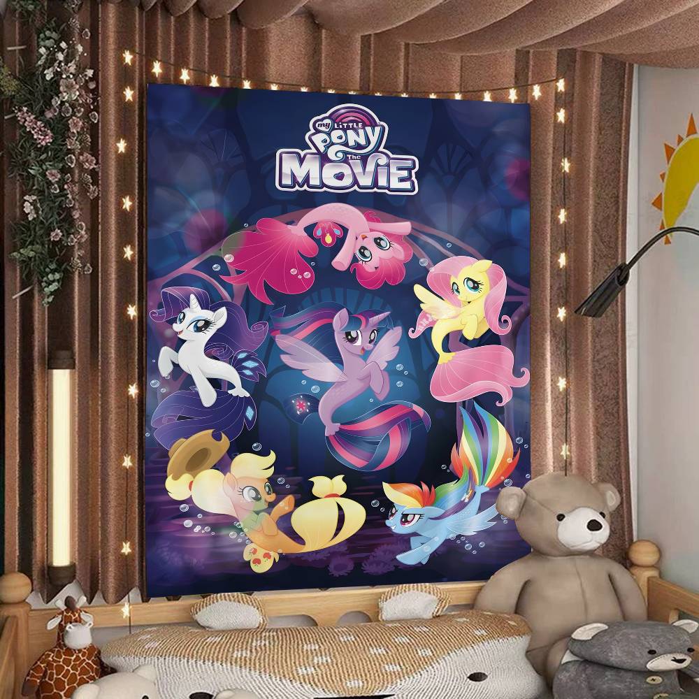 Cartoon My LLittle PPony Pink Colorful Tapestry Wall Hanging Cheap Hippie Wall Hanging Bohemian Wall Tapestries