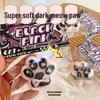Pink & Black Cat Paw Stress Relief Squeeze Toy - Soft, Mud-Like Decompression Blind Bag Item