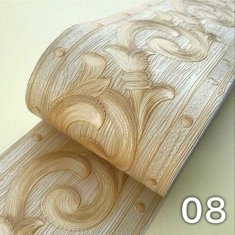 5M ПВХ самоклеящиеся наклейки на плинтус, цветочные наклейки на талию, водонепроницаемые 3D настенные бордюры для ванной комнаты, декор