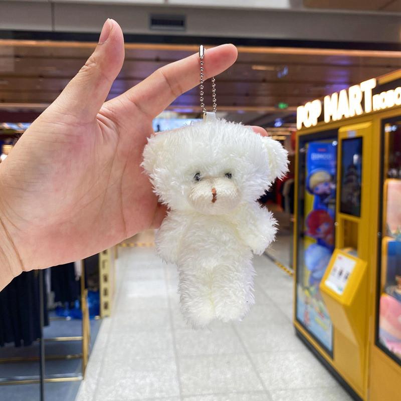 Плюшевый брелок в виде мишки с серебристым и золотистым кольцами для ключей для коллекционеров шармов для сумок