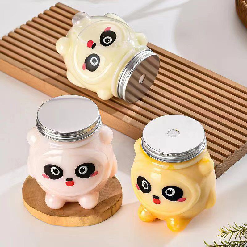 Бутылка для воды Kawaii Bear Milk объемом 500 мл, чай, кофе, сок, портативная чашка для воды, прозрачная одноразовая бутылка для сока