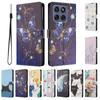 Кошелек Цветочный Кожаный Чехол для Телефона на Для Motorola Moto Edge 70 Fusion 70 60 50 40 30 Pro Fusion Neo Ultra 60 Стилус Чехол