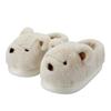 Bag Heel Cotton Slippers Men and Women Couples Fluffy Shoes Non-slip and Warm Winter Home Piled and Thickened Cute Bear Cotton Shoes