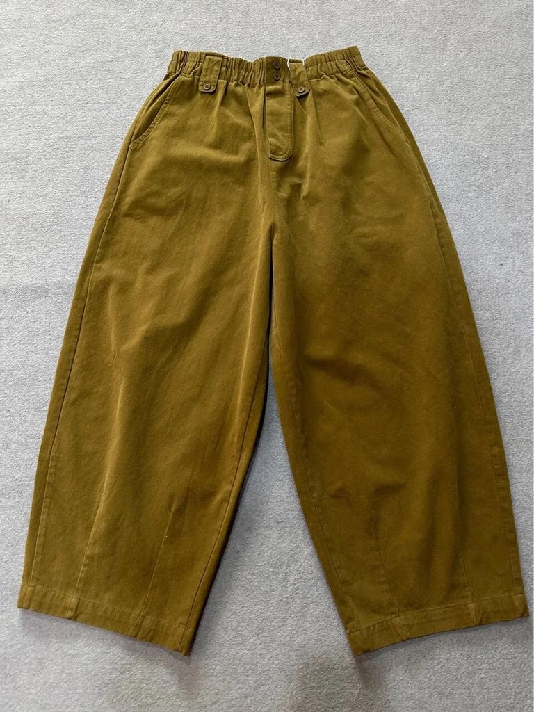 Johnature Хлопковые шаровары женские осенне-зимние эластичные свободные брюки с высокой талией широкие повседневные брюки с карманами