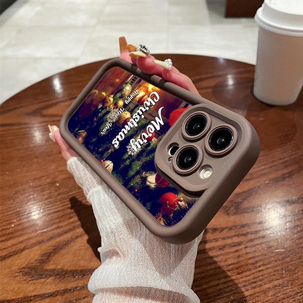 N114 Веселого Рождества desig art С Новым годом Мягкие чехлы для телефонов Angel Eyes для iPhone 16 15 14 13 11 Pro Max 8 7 6s Plus 12 XR XS Max Противоударный чехол