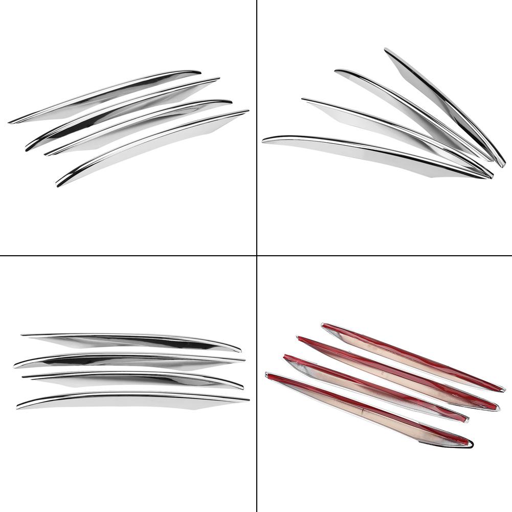 Car Front Fog Lamp Cover Trim Decoration Strip forE Class W213 - ABS Plastic, Anti-Rust, sy Installation - Silver - 4 Pcs