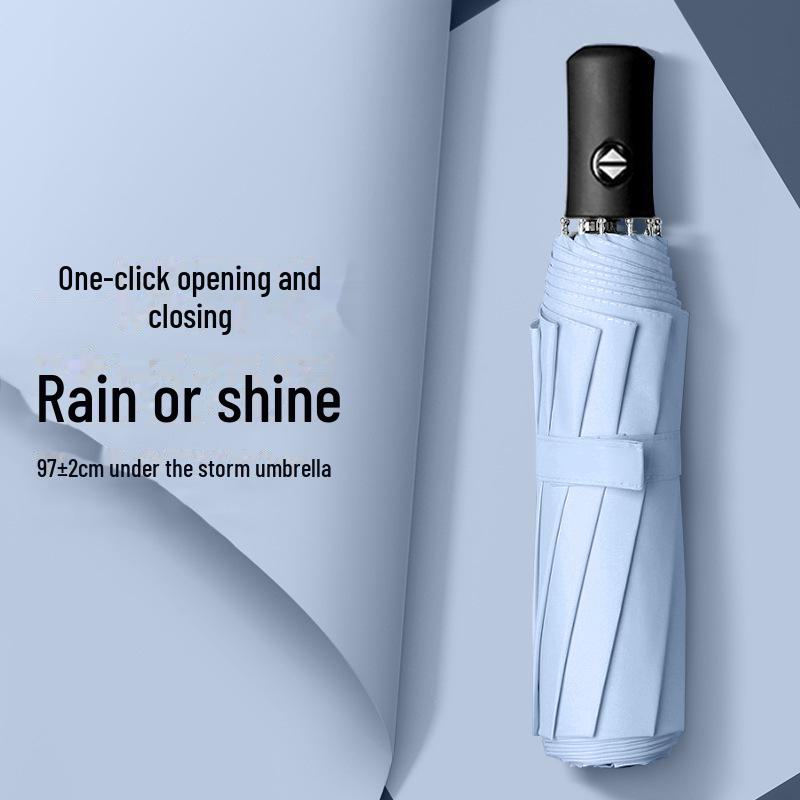 Automatic Dual-Use Folding Umbrella: Premium Sunshade & Rain Protection with Custom Logo