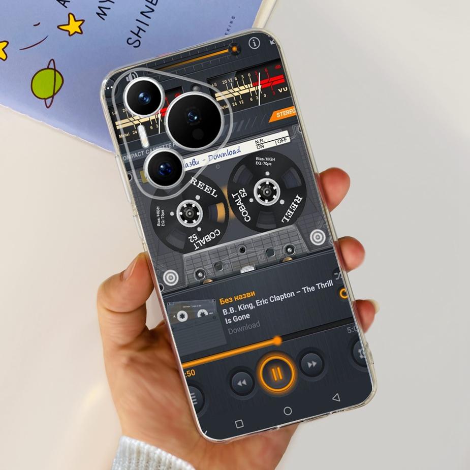 Чехол для Huawei Pura 70 Милый мультяшный расписной чехол Прозрачный силиконовый чехол для телефона Для Huawei Pura 70 Pro Plus Pura70 Pro + Мягкий чехол