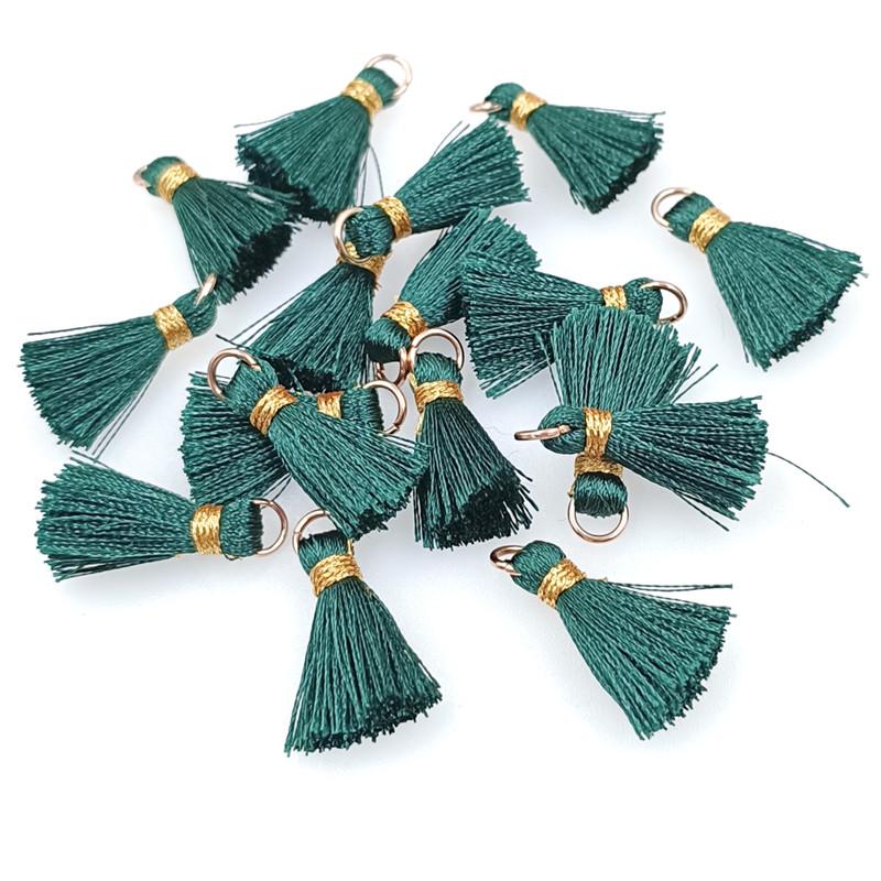20pcs Gold Thread Band Loops Small Tassel Fringes Jewelry Accessories DIY Earrings Hair Accessories Fashion Handmade Materials