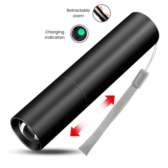 Rechargeable Flashlight Super Bright High Lumens Adjustable Brightness Zoomable Waterproof Tactical Flashlight LED Torch