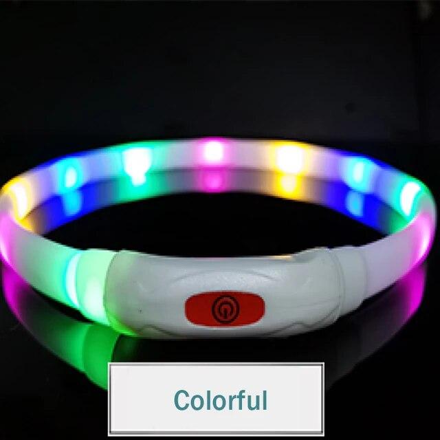 Светодиодный ошейник для собак, перезаряжаемый от USB, светящийся ошейник для защиты от потери/автомобильной аварии, ошейник для щенка, светодиодные товары для собак, товары для домашних животных