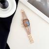 Nylon Bracelet for Apple Watch Series Ultra 8 7 49mm 44mm 45mm Stainless Steel Strap for Iwatch SE 6 5 4 3 2 1 42mm 41mm 40mm 38mm Pearl Wristlet