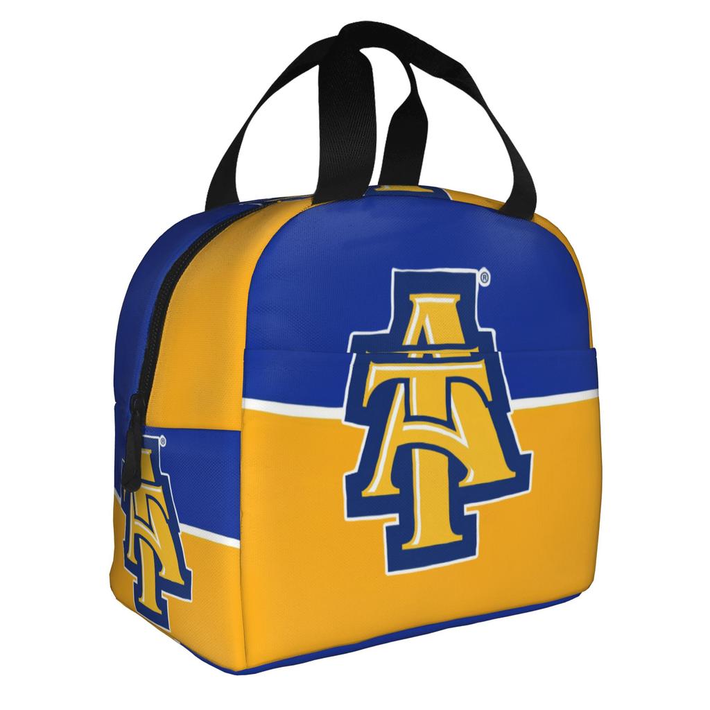 NC A&T HBCU Братство Агги Изолированные Сумки-Ланчбоксы для Женщин Клетчатые Портативные Термосумки Термоланчбоксы Школьные