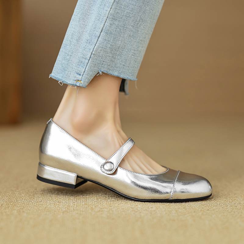 Krazing Pot Летняя обувь на низком каблуке из коровьей кожи с круглым носком, женские туфли Мэри Джейн с пряжкой и ремешком