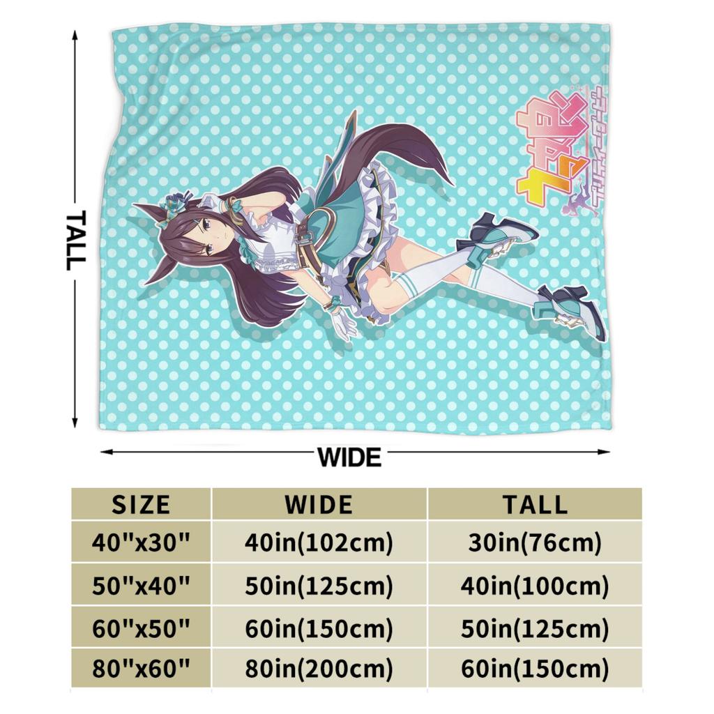 Mejiro Dober UmaMusume Pretty Derby Flannel Blanket Spring Soft Durable Throw Blanket for Children Couch Bedspread Bed Cover