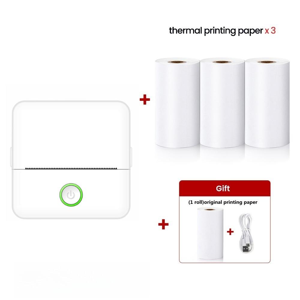 Беспроводной перезаряжаемый мини-принтер Bluetooth с Android IOS, беспроводной принтер для печати чеков и этикеток для липких альбомов, этикеток