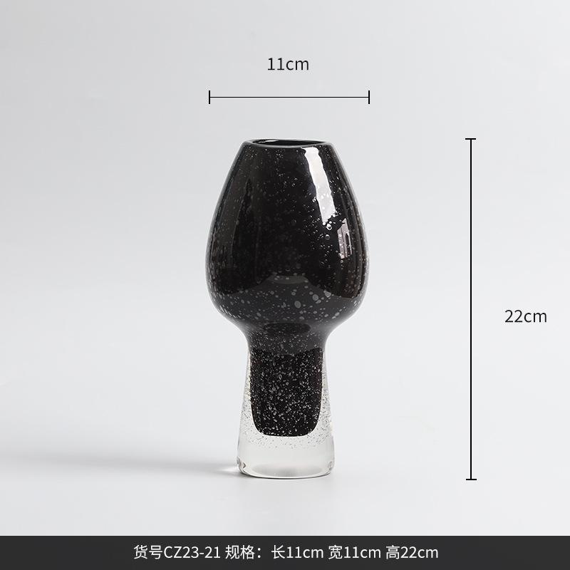 Витражная ваза, сверкающая стеклянная бутылка, геометрическая ваза в форме гриба, террариум, аксессуары для украшения дома