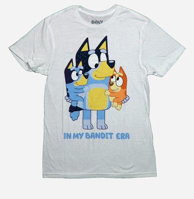 Bluey New Adult T-Shirt - In My Bandit Era Bingo Trio Image