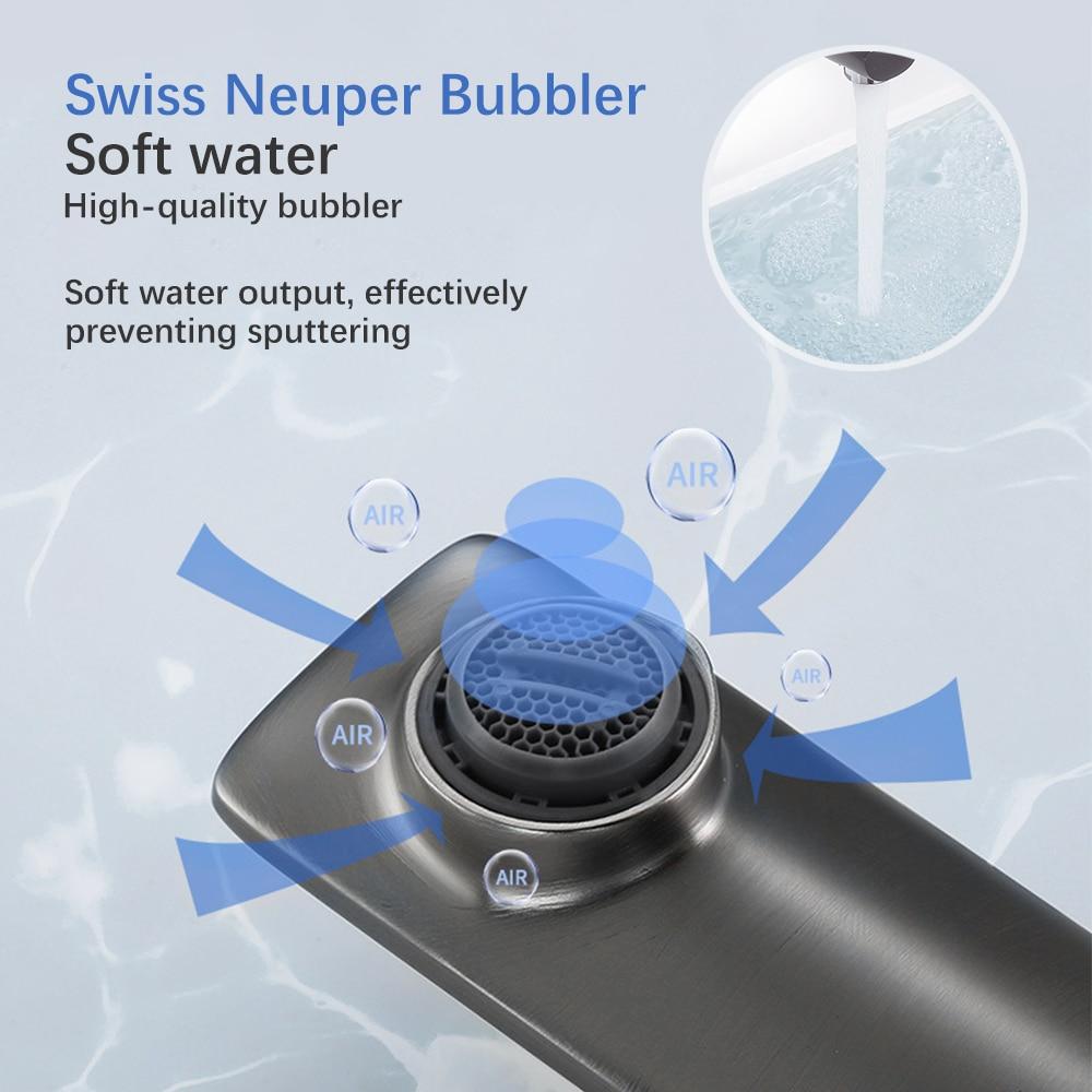 Черный квадратный смеситель для раковины в ванной комнате, смеситель для раковины с одной ручкой, смеситель для умывания, смеситель для раковины для ванной комнаты, унитаза, монтируемый на палубе