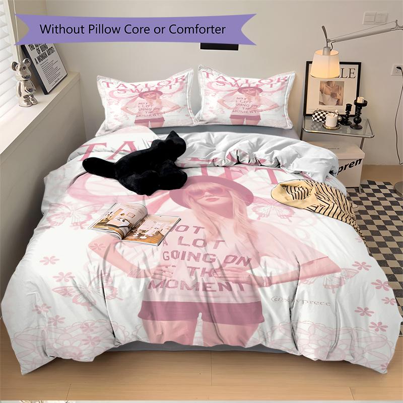 3Pcs Taylor Swift'S Fashion Statement Bedding Sets For All Sizes New 3D Printed Bed Cover Comforter Duvet Cover Pillowcase Bedroom Decoration