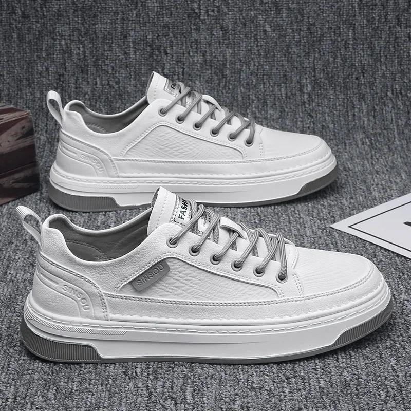 Fashion Luxury Casual Shoes Outdoor Men's Sneakers Tenis Masculino Skateboard Men Shoes Brand Genuine Leather Suede Flats Men 2024