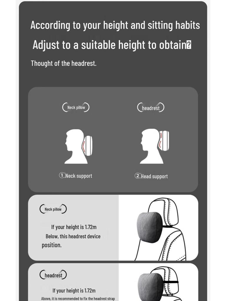 Car Neck and Lumbar Support Pillow for Maybach, Mercedes, Tesla, AITO