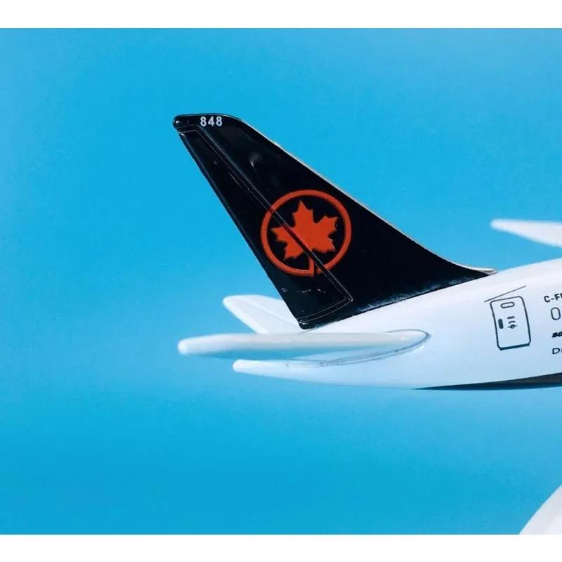 16/20 см Модель самолета Air Canada 787, Цинковый сплав 1:400 Самолетов Авиалайнеров Boeing B787Самолет Air Canada Модель Дисплей Коллекция