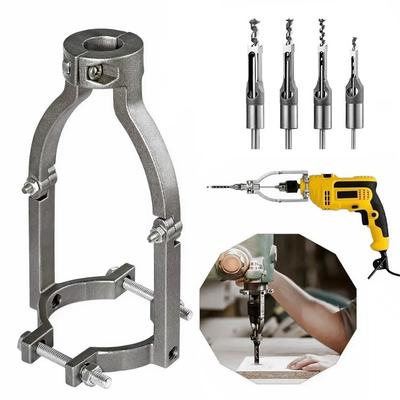 Регулируемый зажим Кронштейн для крепления электрической дрели Портативный адаптер для сверлильных бит Сверла с квадратным хвостовиком