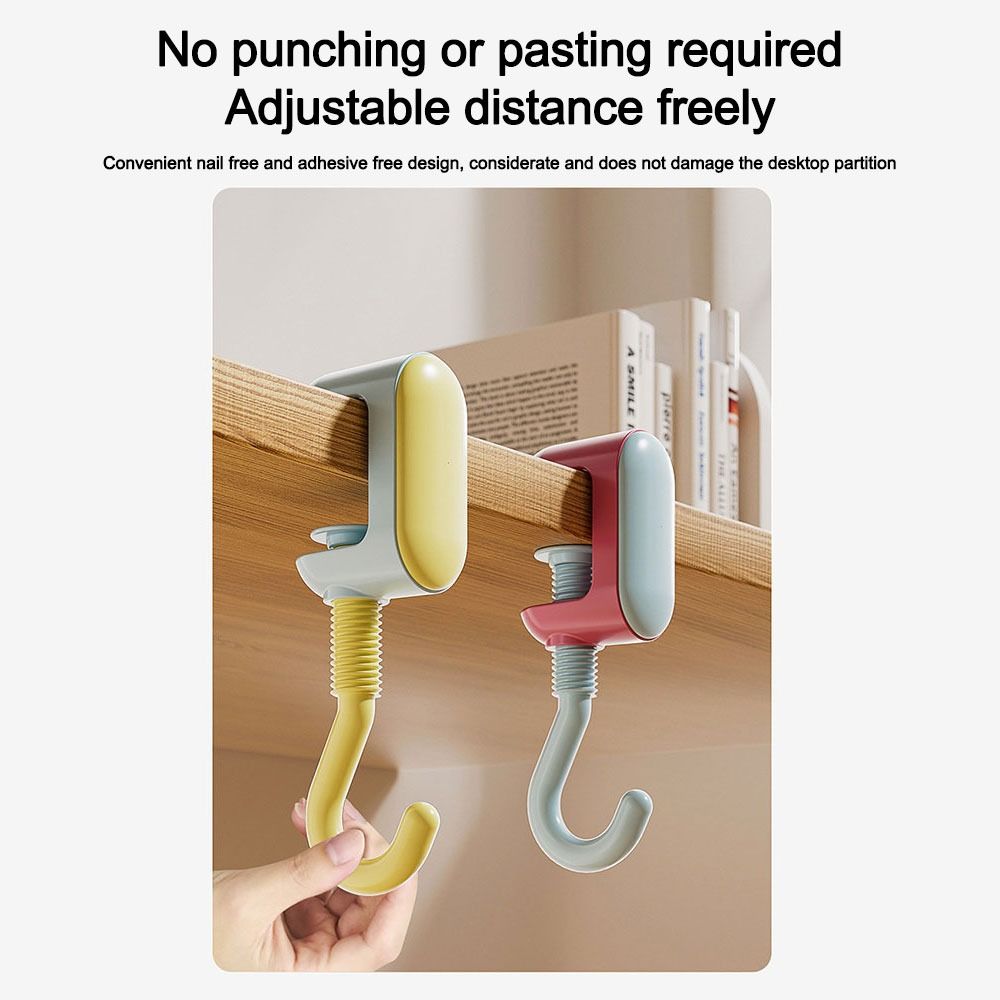 Cute Cartoon Desk Edge Hook Adjustable Dopamine Desktop Bag Hooks Strong Load-Bearing Gaming Headset Desk Hanger Key Hooks