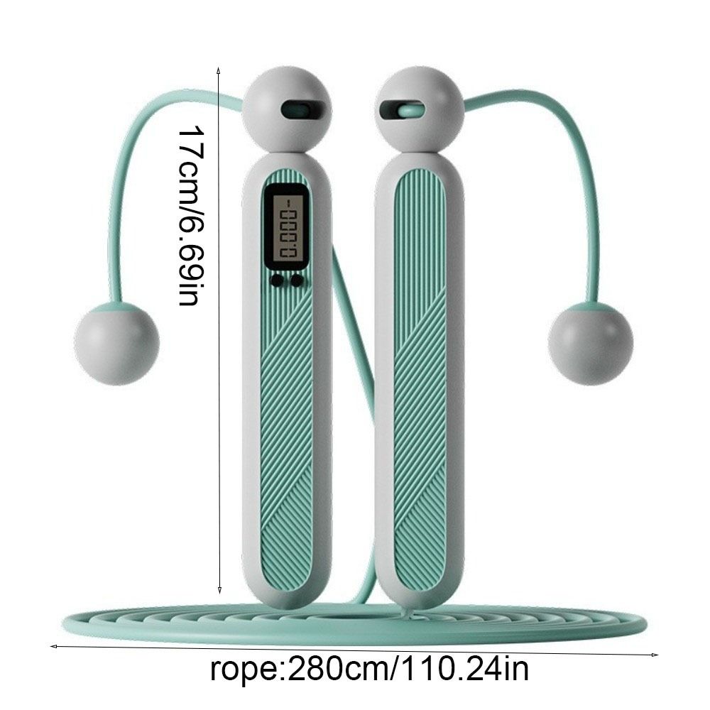 Adjustable Cordless Counting Skipping Rope with Counter Skipping Ropes Unisex